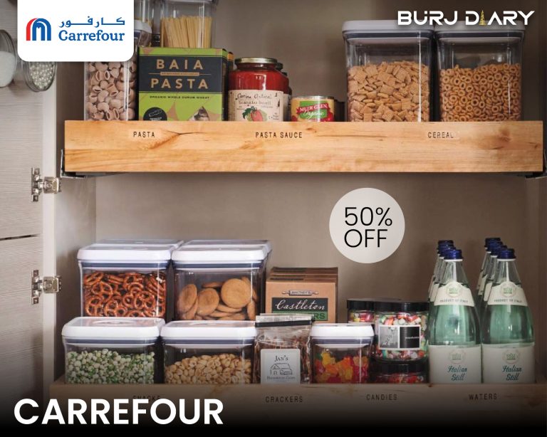 Up to 50% off on Food Cupboard and pantry products on Carrefour