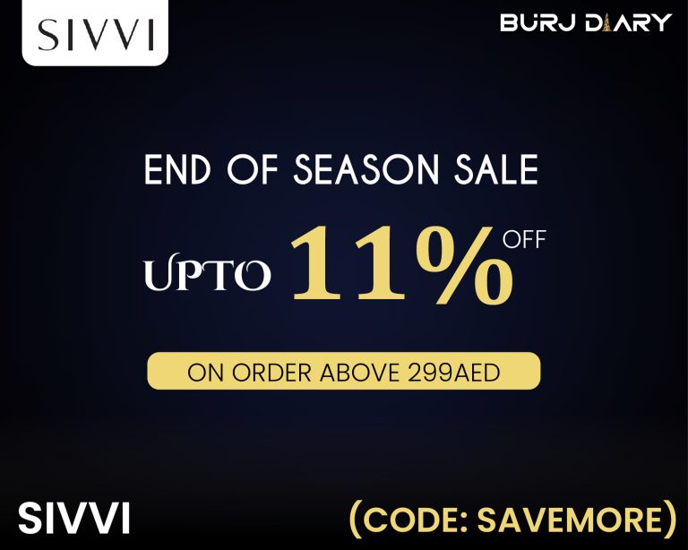 Sivvi discount code: Up to 11% off on orders above 299AED on Sivvi (Code: SAVEMORE)