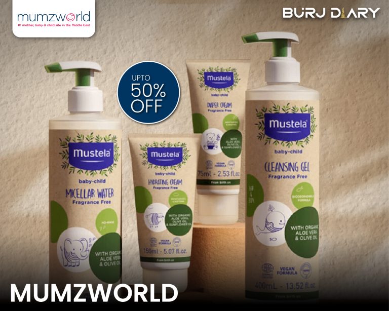 Up to 50% off on Mustela skincare on Mumzworld
