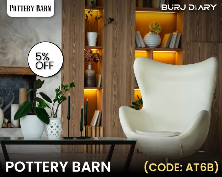 Pottery Barn Discount Code, Additional 5% off on all orders (Code: AT6B)